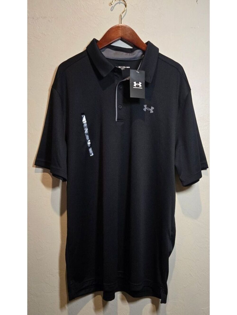 Under Armour Black Loose Fit Polo Shirt 2XL